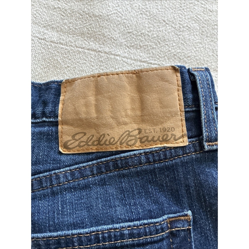 Eddie Bauer Men's Jeans 36 X 34* Dark Blue Straight Fit Stretch Midrise Normcore - Picture 16 of 16